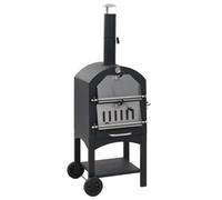 vidaXL Forno Pizza Esterno a Carbonella con Pietra Refrattaria