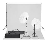 vidaXL Fotostudioset Met verlichtingsset en achtergrond