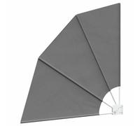 vidaXL Frangivista per balcone, 160 x 160 cm, in poliestere, grigio chiaro, per giardino e terrazza, moderna, pieghevole, protezione UV, separazione per balconi