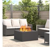 vidaXL Focolare da esterno durevole | Acciaio a freddo 80 x 40 cm Portatile quadrato per balconi e giardini Finitura moderna opaca in metallo resistente al calore da patio