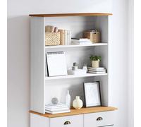 vidaXL Mobiletto in legno minimalista con 2 ripiani per soggiorno e ufficio in finitura bianca rovere Design in legno elaborato Soluzione interna Mobili organizzativi per l'h