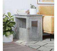 vidaXL Gabbia Cani Arredamento Grigio Cemento 45x62x59cm Multistrato