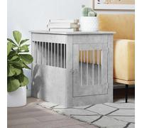 vidaXL Gabbia Cani Arredamento Grigio Cemento 55x80x68cm Multistrato