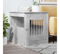 vidaXL Gabbia Cani Arredamento Grigio Cemento 64,5x80x71cm Multistrato