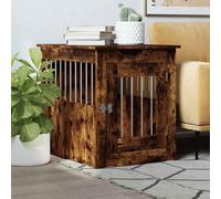 vidaXL Gabbia Cani da Arredamento Rovere Fumo 55x75x65cm Multistrato