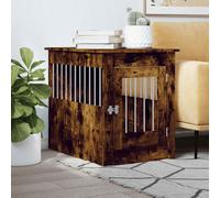 vidaXL Gabbia Cani da Arredamento Rovere Fumo 55x80x68cm Multistrato