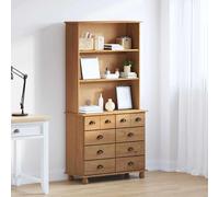 vidaXL Gabbia con cassetto ASKIM marrone ambrato 91 x 40 x 184 cm