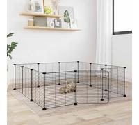 AX Gabbia Animali Nero Porta Ingresso Protezioni Griglia Allenarsi Casa + 171626