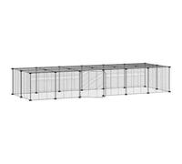 VIDAXL - Gabbia Per Animali 28 Pannelli Con Porta Nero 35x35 Cm Acciaio