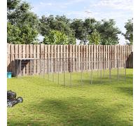 vidaXL Gabbia per Cani Argento 15,73 m² in Acciaio