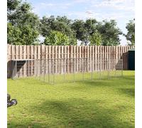 vidaXL Gabbia per Cani Argento 15,73 m² in Acciaio