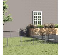 vidaXL Gabbia per Cani Argento 25 m² in Acciaio