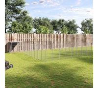 vidaXL Gabbia per Cani Argento 37,51 m² in Acciaio