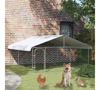 vidaXL Gabbia per Cani da Esterno con Tetto 300x300x150 cm