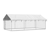 vidaXL Gabbia per Cani da Esterno con Tetto 400x200x150 cm