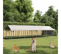 vidaXL Gabbia per Cani da Esterno con Tetto 600x200x150 cm