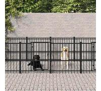 vidaXL Gabbia per Cani da Esterno in Acciaio 11,26 m²
