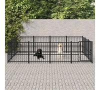vidaXL Gabbia per Cani da Esterno in Acciaio 11,58 m²