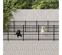 vidaXL Gabbia per Cani da Esterno in Acciaio 14,11 m²