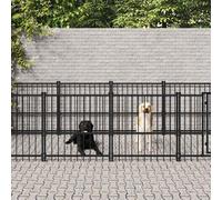 vidaXL Gabbia per Cani da Esterno in Acciaio 18,77 m²