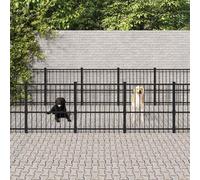 vidaXL Gabbia per Cani da Esterno in Acciaio 25,4 m²