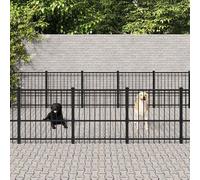 vidaXL Gabbia per Cani da Esterno in Acciaio 26,35 m²