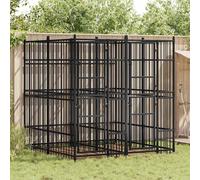 vidaXL Gabbia per Cani da Esterno in Acciaio 3,69 m²
