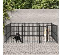 vidaXL Gabbia per Cani da Esterno in Acciaio 5,63 m²
