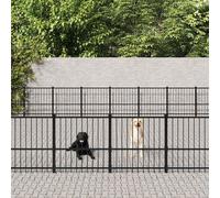 vidaXL Gabbia per Cani da Esterno in Acciaio 94,09 m²