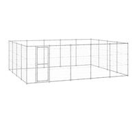 vidaXL Gabbia per Cani da Esterno in Acciaio Zincato 24,2 m²