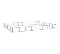 vidaXL Gabbia per Cani Nera 48 m² in Acciaio