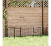 vidaXL Gabbia per Cani Nera 5 m² in Acciaio