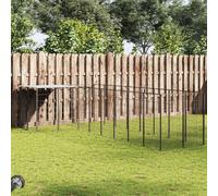 vidaXL Gabbia per Cani Nera 6,05 m² in Acciaio