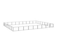 vidaXL Gabbia per Cani Nera 63 m² in Acciaio