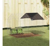 vidaXL Gabbia per Conigli Argento 100 x 78 x 78 cm Acciaio zincato