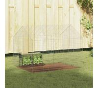 vidaXL Gabbia per Conigli Argento 100 x 78 x 78 cm Acciaio zincato