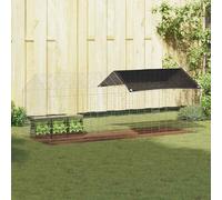 vidaXL Gabbia per Conigli Argento 200 x 78 x 78 cm Acciaio zincato
