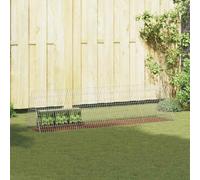 vidaXL Gabbia per Conigli Argento 215 x 55 x 55 cm Acciaio zincato