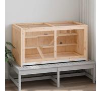vidaXL Gabbia per criceti 89,5x45x45 cm Legno massello di abete