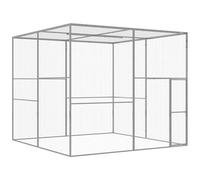 vidaXL Gabbia per Gatti 3x3x2,5 m in Acciaio Zincato