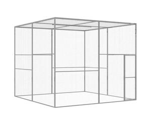 vidaXL Gabbia per Gatti 3x3x2,5 m in Acciaio Zincato