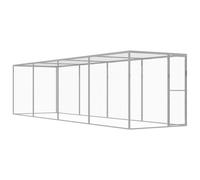 vidaXL Gabbia per Gatti 6x1,5x1,5 m in Acciaio Zincato