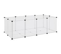 vidaXL Gabbia per Piccoli Animali Trasparente 144x74x46,5cm PP Acciaio