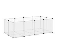 vidaXL Gabbia per Piccoli Animali Trasparente 144x74x46,5cm PP Acciaio