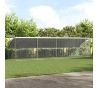 vidaXL Gabbia per polli 4 pcs Argento 800 x 200 x 198,5 cm