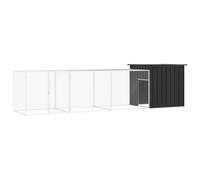 vidaXL Gabbia per Polli Antracite 400x91x100 cm Acciaio Zincato