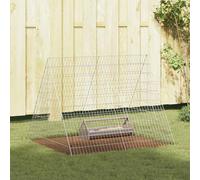 vidaXL Gabbia per polli Argento 110 x 100 x 85 cm Acciaio zincato