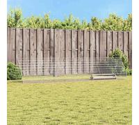 vidaXL Gabbia per polli Argento 430 x 100 x 85 cm Acciaio zincato