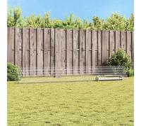 vidaXL Gabbia per polli Argento 430 x 55 x 55 cm Acciaio zincato