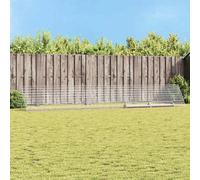 vidaXL Gabbia per polli Argento 650 x 100 x 85 cm Acciaio zincato